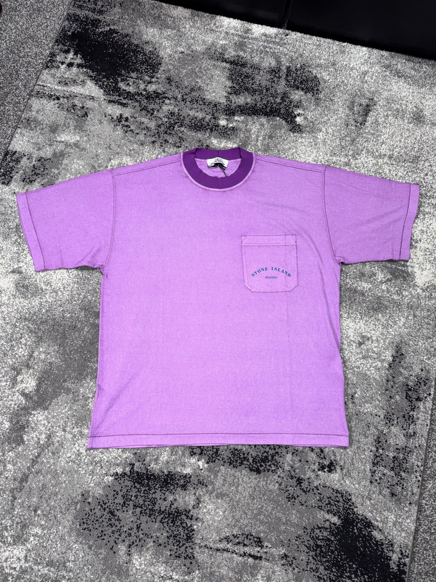 Stone Island Marina Chalk Plating T-Shirt in Magenta