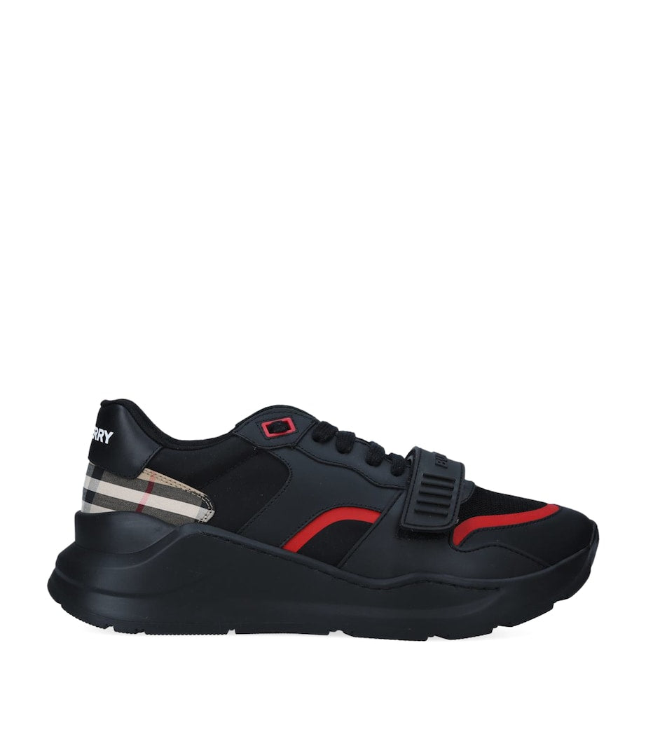 Burberry Ramsay Check Trainers Black