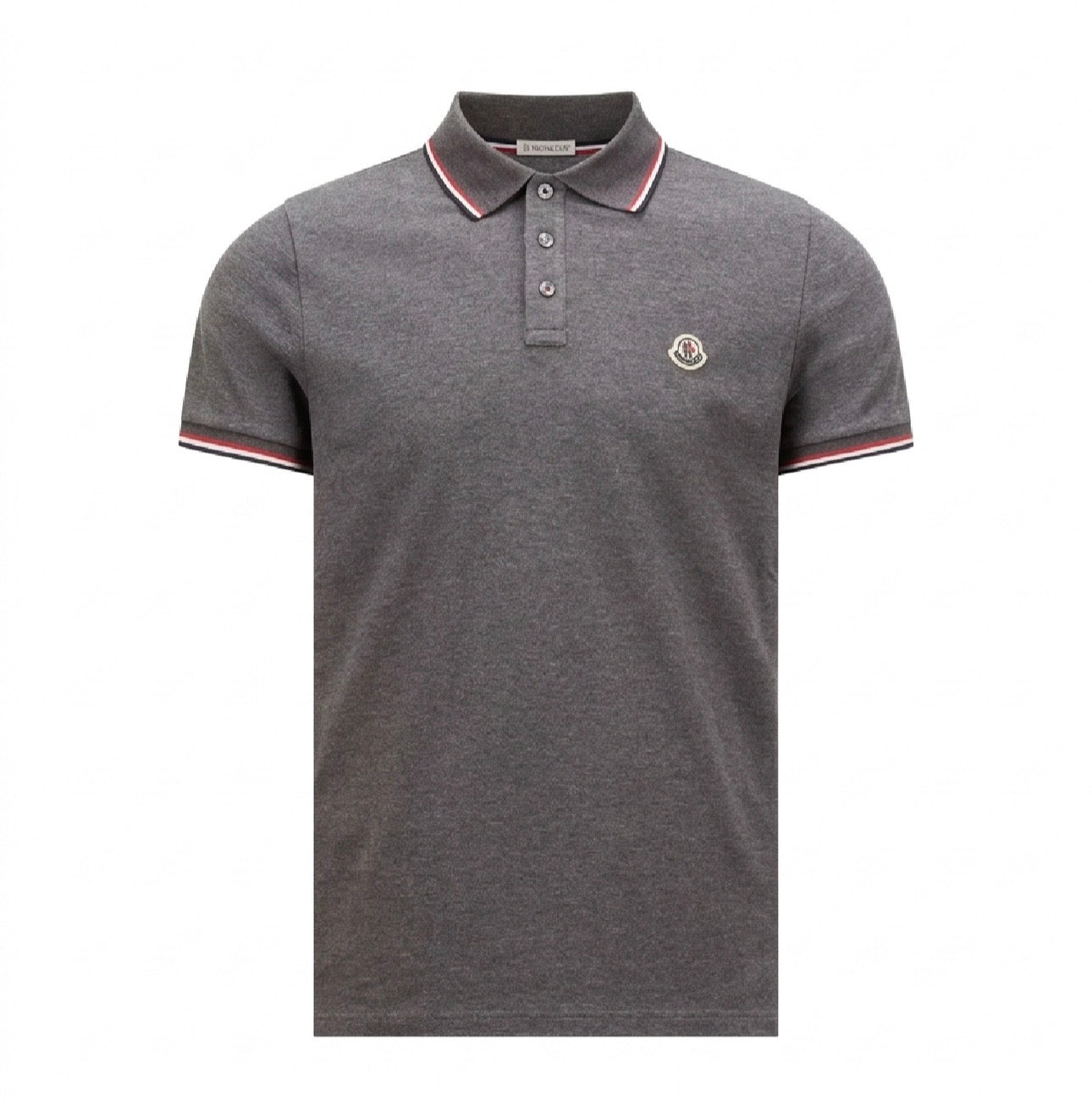 Moncler Tricolour-Trimmed Cotton Piquet Polo Shirt