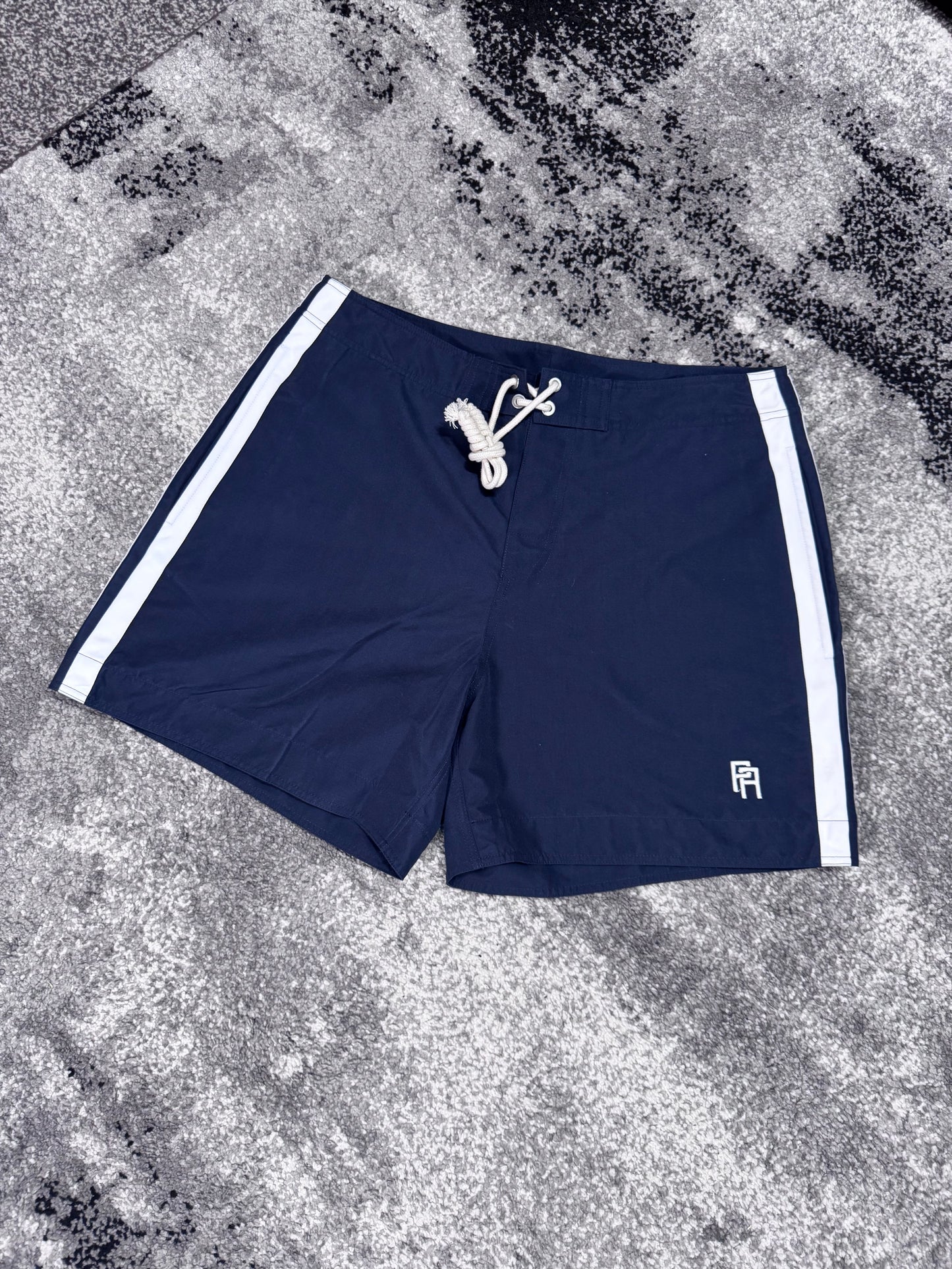Palm Angels Logo-Embroidered Side Stripe Swim Shorts