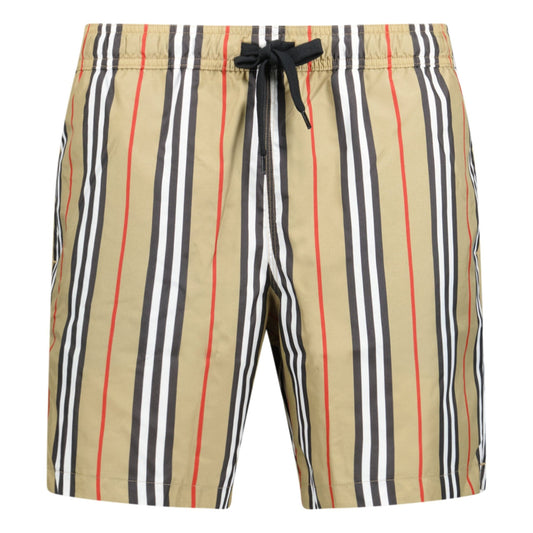 Burberry Striped Check Print Swim Shorts