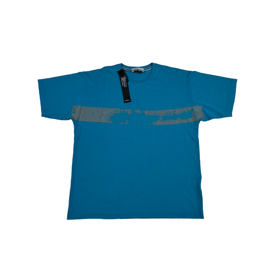Stone Island Reflective Graphic Tee - Blue/Grey Reflective