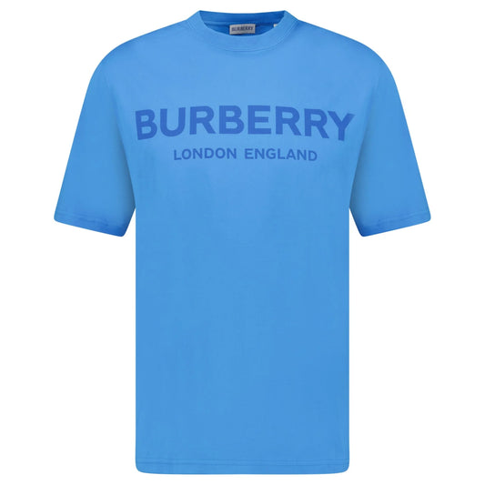 Burberry ‘Ellison’ Logo Print T-Shirt Blue