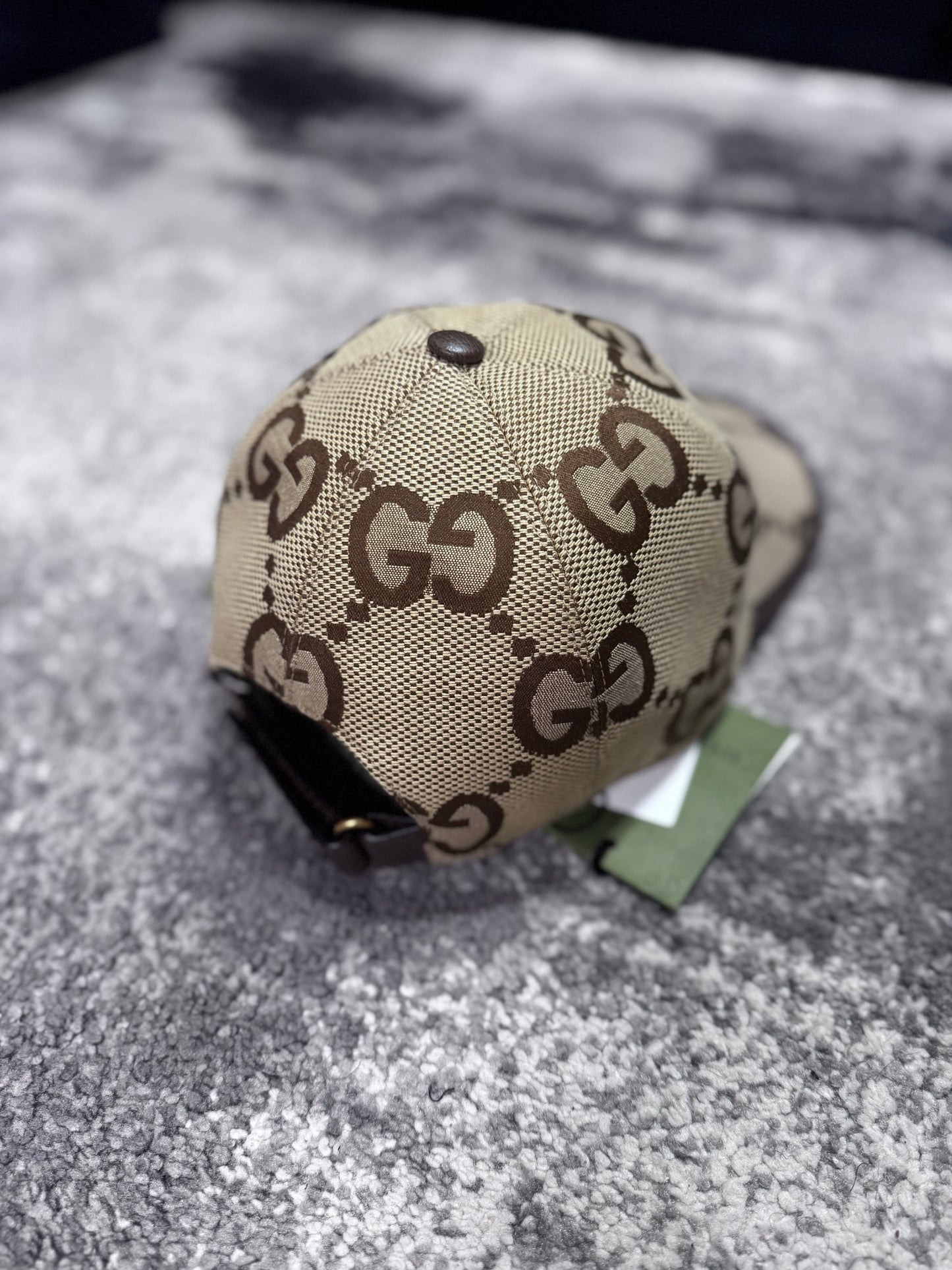 GUCCI JUMBO MONOGRAM BEIGE CAP