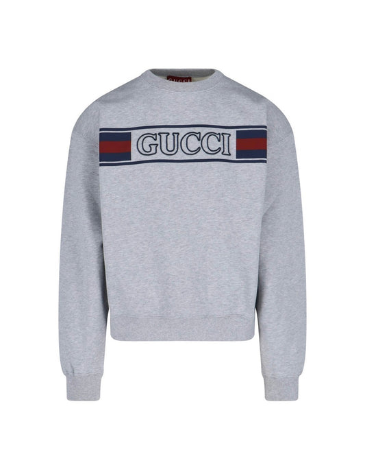 Gucci Web Cotton Jersey Sweatshirt