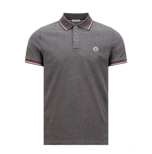 Moncler Tricolour-Trimmed Cotton Piquet Polo Shirt