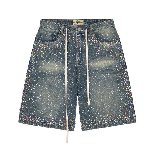 Valley Dreams Rainstorm v2 Jorts Blue