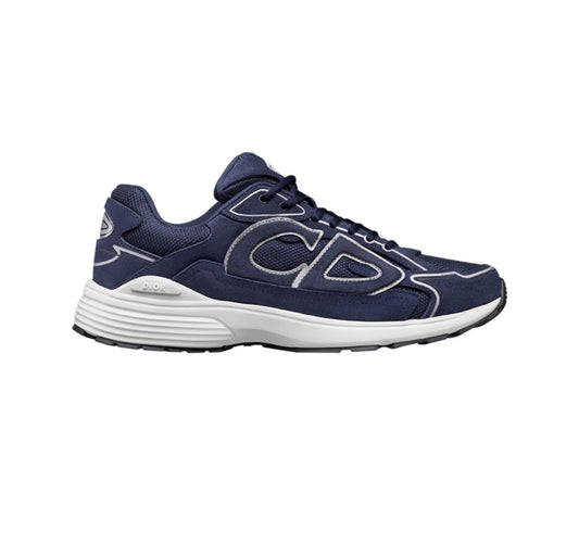 Dior B30 Navy Suede Technical Mesh Trainers