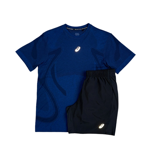 Asics Seamless/Core Navy & Black Set