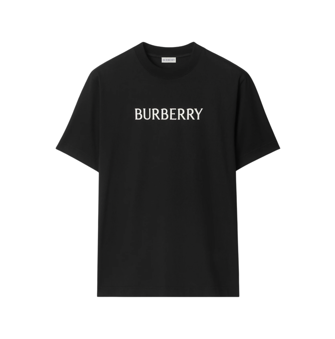 Burberry Spell-Out Logo Cotton T-Shirt Black